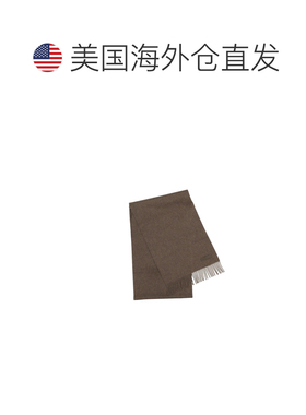 自营zegna灰色精细编织流苏羊绒围巾-白色 美国奥莱直发