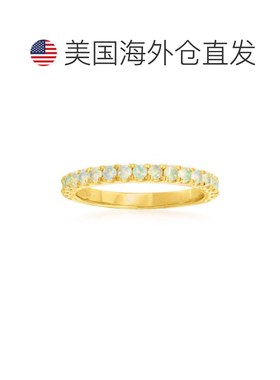 自营Ross-Simons 2mm Opal Ring in 18kt Gold Over Sterling - w