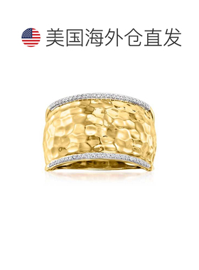 自营Ross-Simons 18kt 金锤钻戒指 - 白色 美国奥莱直发