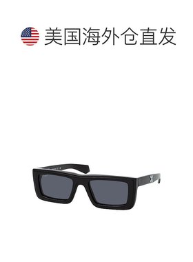 自营 off-white米白色方形全边太阳镜，白色镜架和深灰色镜片Jaco