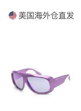 自营 Armani Exchange 男士 67 毫米金属化紫色太阳镜 - 金属化紫