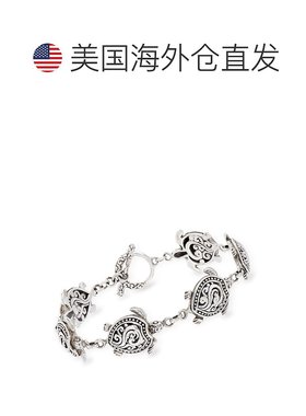 自营 Ross-Simons 纯银海龟巴厘岛风格手链 - 8.5 英寸 美国奥莱