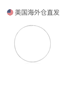自营Ross-Simons Italian 2mm Sterling Silver Omega Necklace -