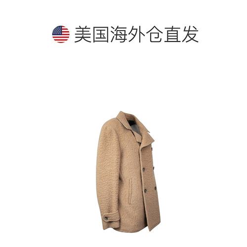 自营 Isaia 羊毛纹理带后开衩 - 棕褐色 - 棕色 美国奥莱直发男装 - 图1