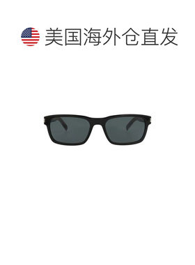 自营saint laurent方形复古醋酸板材太阳镜-灰色 美国奥莱直发