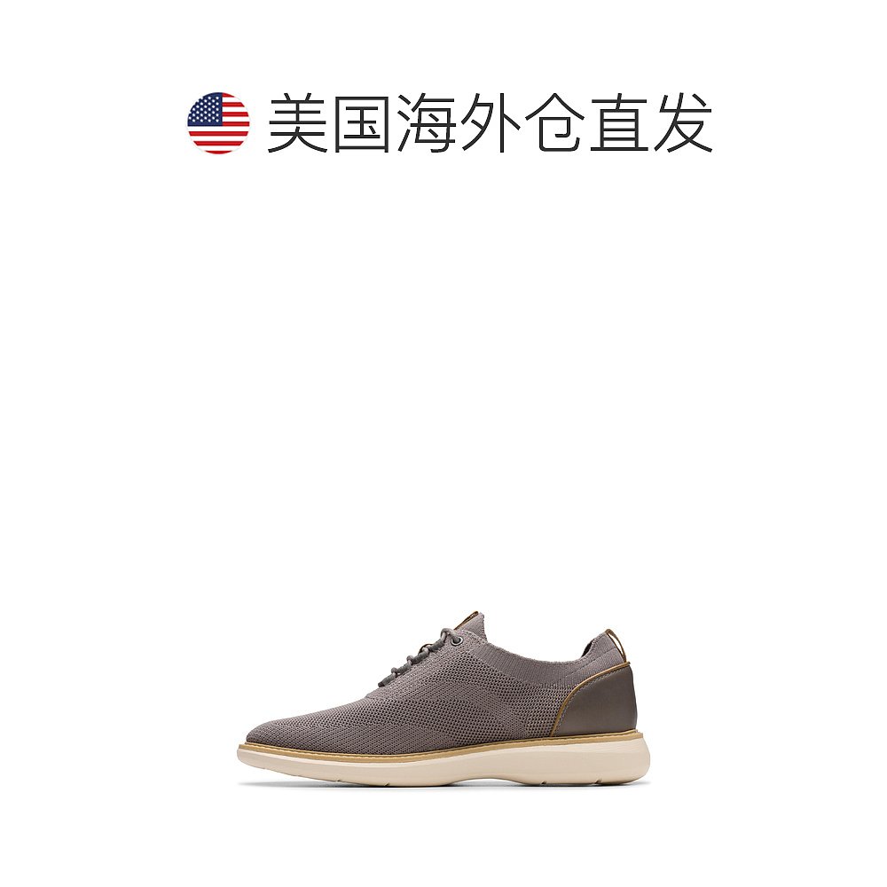 自营 Clarks Brantin针织灰色纺织品-灰色针织 男鞋美国直发奥莱 - 图1