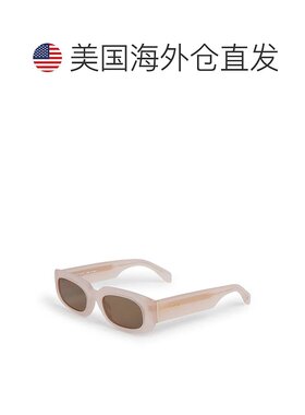 自营Palm Angels Sunglasses Oval Full Rim, Black Frame And Da