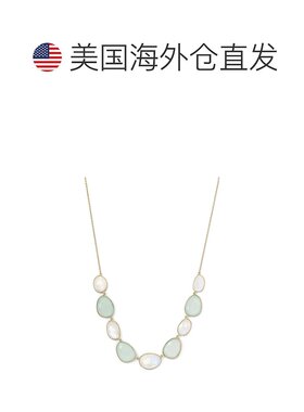 自营 liv oliver18k 金月光石和玉髓项链 - 金 美国奥莱直发
