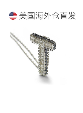 自营Suzy Levian 纯银蓝宝石和钻石装饰字母吊坠 - 蓝色 美国奥莱