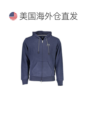 自营La Martina Cotton Men's Hooded Men's Sweater - blue 美国
