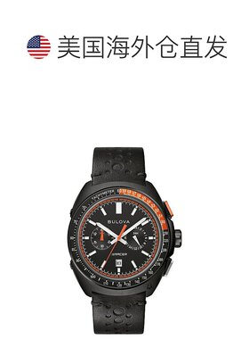 自营Bulova Men's Racer Chronograph Black Dial Watch - black