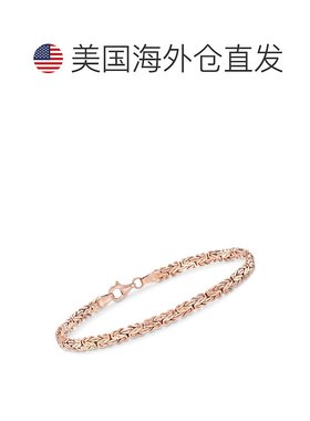 自营Ross-Simons 18kt Rose Gold Over Sterling Silver Flat Byz