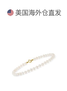 自营RS Pure by Ross-Simons 4-4.5 毫米养殖珍珠手链，14kt 黄金