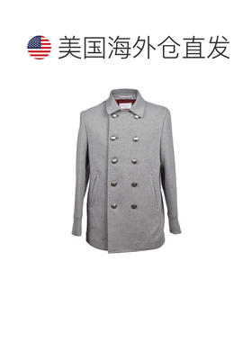自营Brunello Cucinelli Wool Men's Coat - gray 美国奥莱直发