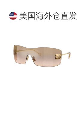 自营miu miuMU B53S 5AK20P金色/浅棕色镜面青铜-金色 美国奥莱直