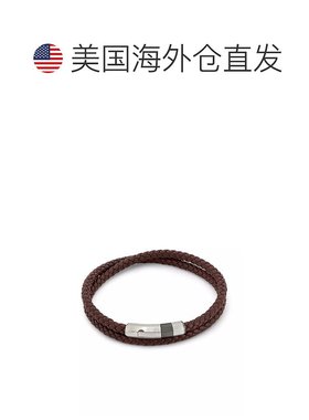 1h可退 【美国直邮】Tateossian|八角形 Click Pelle 编织皮革和