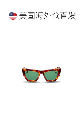 自营valentinoV - Sette Angular Tortoiseshell Sunglasses - gr