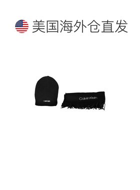 自营Calvin Klein Acrylic Men Scarf Men's Set - black 美国奥