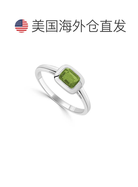 自营sabrina14K White Gold Peridot Ring - white gold 美国奥莱