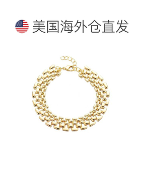 自营adornia14k镀金网格链手镯-金色 美国奥莱直发手链