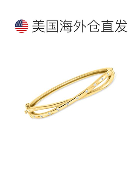 自营Ross-Simons Lab-Grown Diamond Crisscross Bangle Bracelet