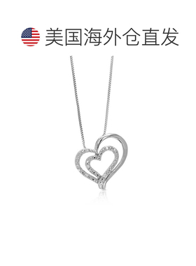 自营vir jewels1/14 cttw Lab Grown Diamond Heart Pendant Neck
