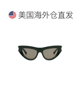 自营bottega veneta猫眼框架回收醋酸纤维太阳眼镜-绿色 美国奥莱