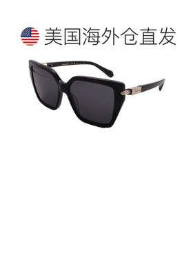 自营ferragamo法拉革太阳镜SF1106S-001-57-14-140非极化-黑色 美