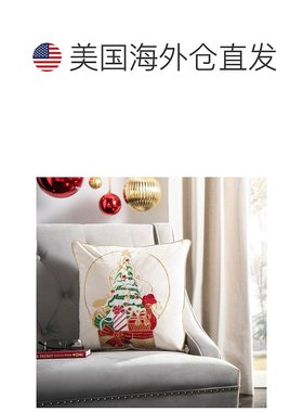 自营 safaviehJunie 枕头 - 米色/红色 美国奥莱直发