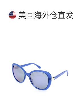 自营Polaroid Women's Blue 56mm Sunglasses - blue 美国奥莱直