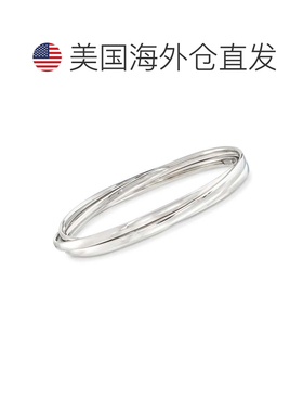 自营Ross-Simons 意大利纯银滚动手镯手链 - 8.5 英寸 美国奥莱直