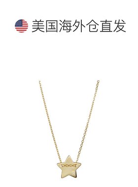 自营 Adornia Star 吊坠项链与密镶钻石黄金纯银 .925 纯银 - 黄