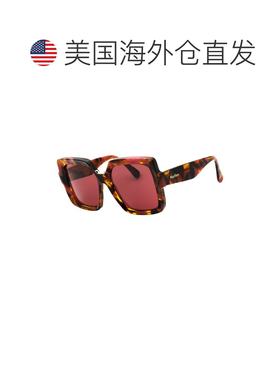 自营max mara玛克玛拉女士MM0088 56毫米太阳镜-棕色 美国奥莱直