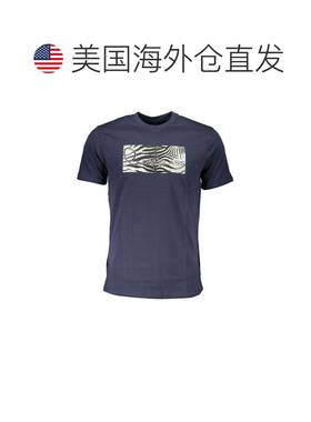 自营Cavalli Class Cotton Men's T-Shirt - blue 美国奥莱直发