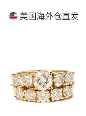 自营 pompeii32 1/2 克拉圆形钻石匹配婚礼套装 14K 金 - 14k 黄