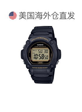 自营Casio Men's Classic Digital Watch with Black Dial - W-21