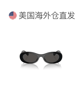 自营miu miu0mu 06zs Oval-Frame Black Acetate Sunglasses - gr