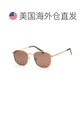 美国直邮自营Calvin Klein男士52mm哑光金太阳镜-哑光金 配饰美