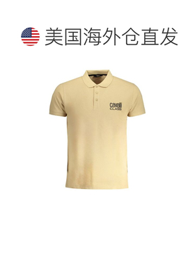 自营Cavalli Class Cotton Men Men's Polo-Shirt - beige 美国奥