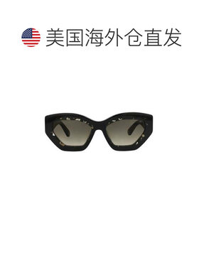 自营philipp plein猫眼框醋酸酯太阳镜-黑色-黑色-绿色 美国奥莱