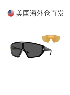 自营versaceVE4461 148/6v水晶/灰色镜子黑色/镜子蓝色紫色-黑色