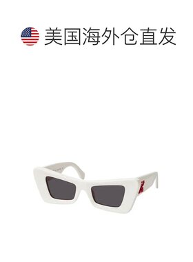 自营 off-white米白色猫眼全边太阳镜，白色镜架和灰色镜片Oeri02