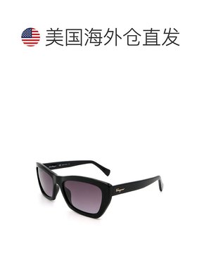自营 FERRAGAMO太阳镜SF958S-001-559-135非极化-黑色 美国奥莱直