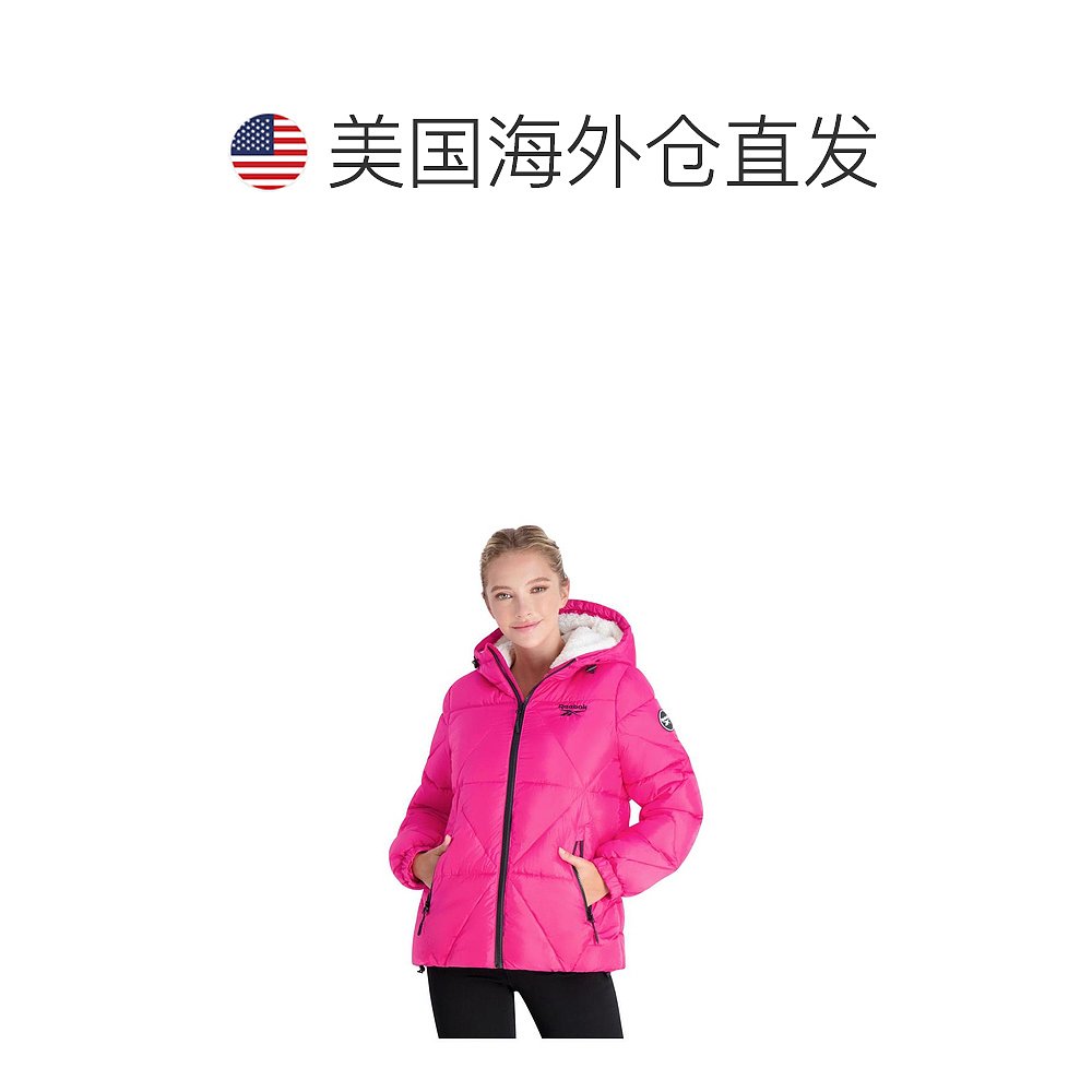 【美国直邮】reebok女士羽绒服锐步外套夹克-图1