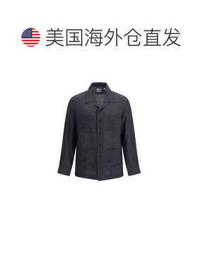 自营Brunello Cucinelli Linen Pattern Men's Shirt - gray 美国