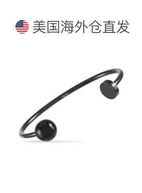 自营Calvin Klein 黑色 PVD 镀层不锈钢开口手镯 - 多色 美国奥莱