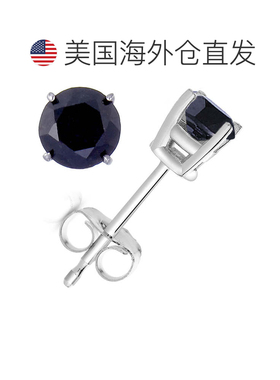 自营vir jewels1.50 cttw Black Diamond Stud Earrings .925 St