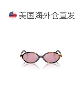 自营miu miu0mu 04zs Oval-Shaped Tortoiseshell Acetate Sungla