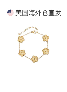 自营adorniaTarnish Resistant 14k Yellow Gold Plated 5-Leaf C