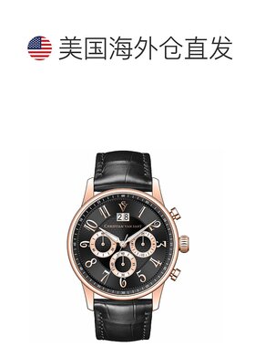 自营Christian Van Sant Men's Heritage Black Dial Watch - bla